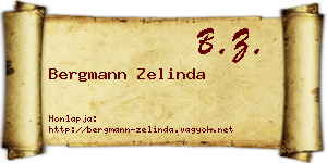 Bergmann Zelinda névjegykártya